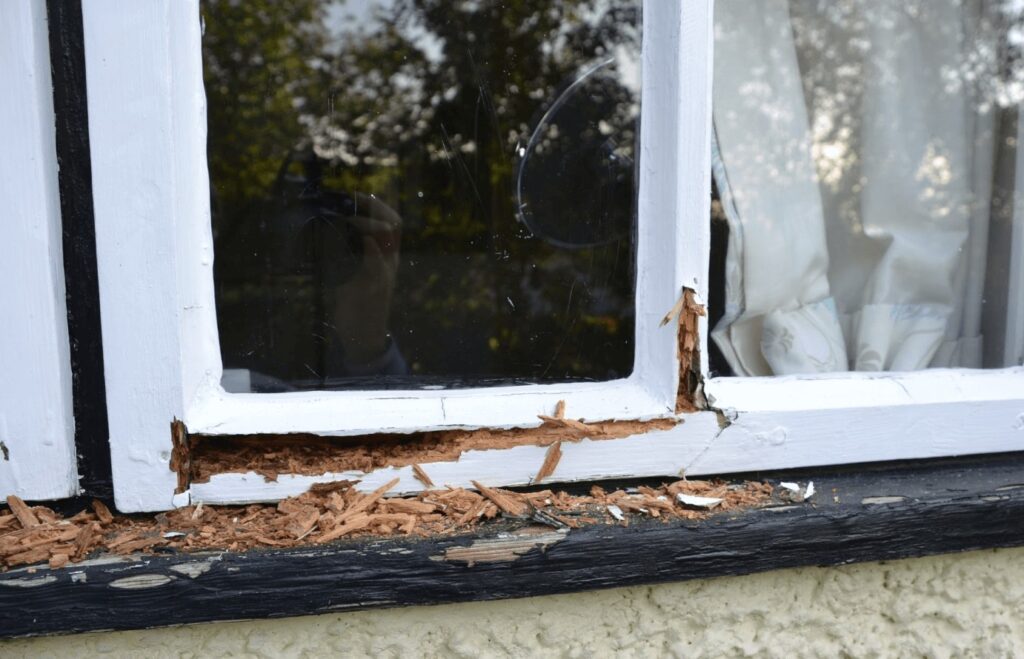 rotten timber windows