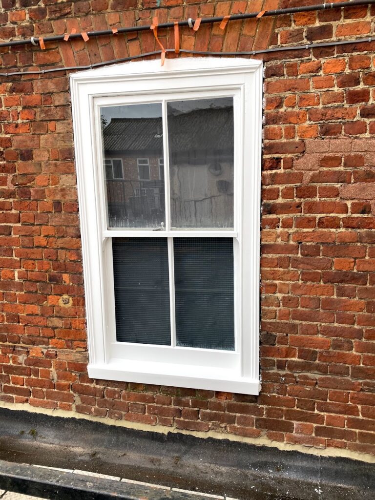 wooden windows painting potton