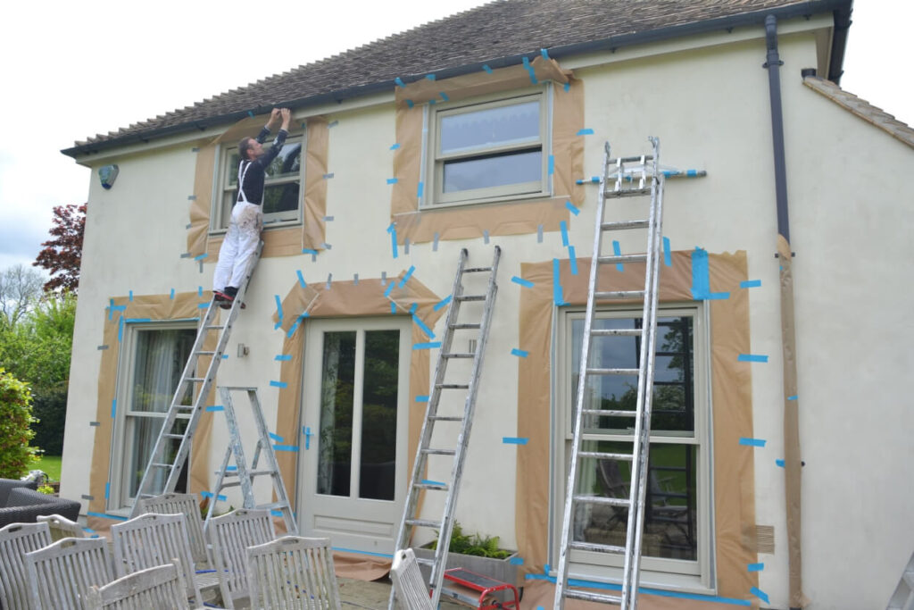 Sash windows painting Cambridgeshire