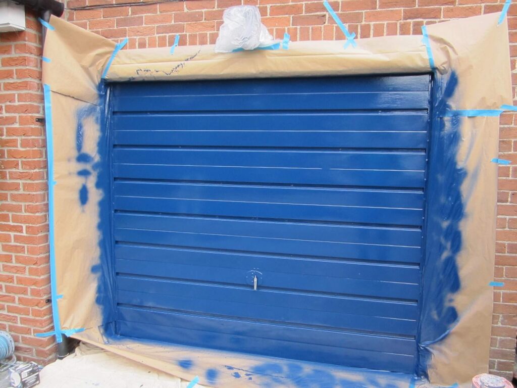 Prepare the garage door for painting