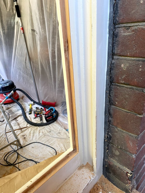 rebate sash window before vacuum double glazing installation