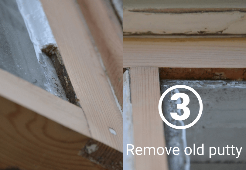 Remove old putty