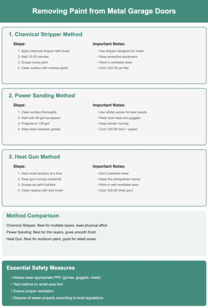 removing paint from metal garage doors