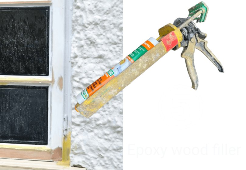 Repair wood with epoxy wood filler