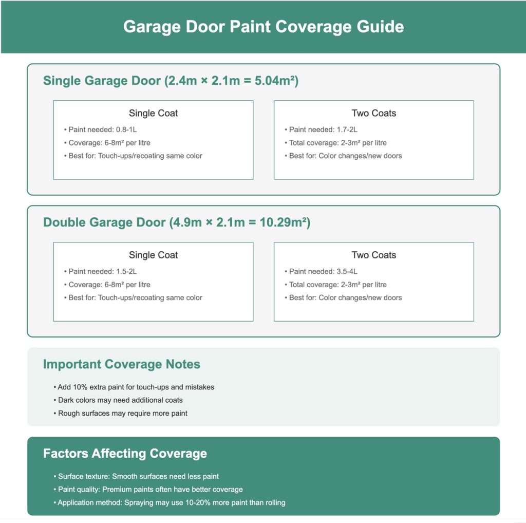 garage door paint coverage guide