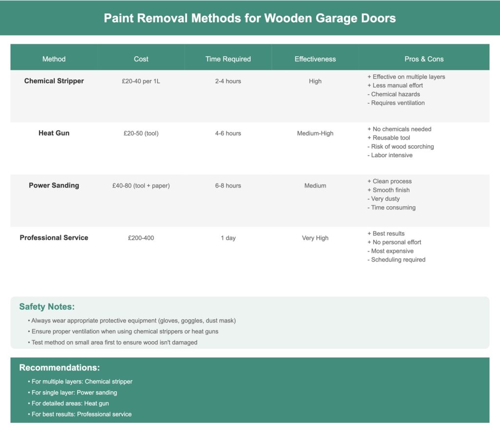 paint removal methods for wooden garage doors