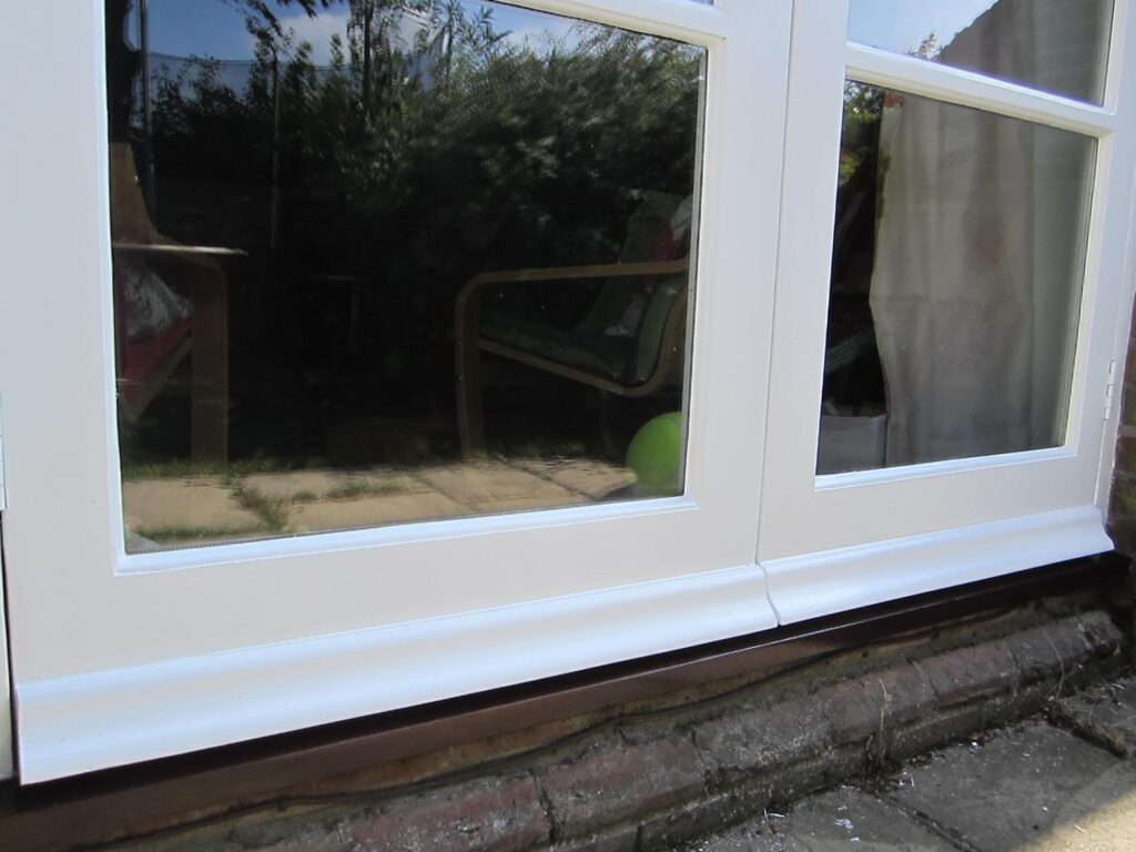 wooden patio door repair after 