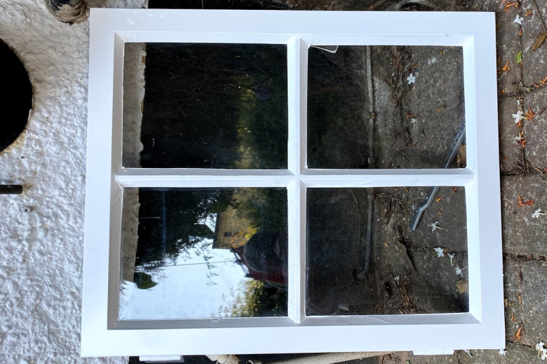 Window bottom rail repair. | after