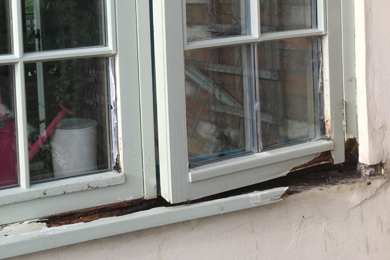 Casement window sill replacement | before
