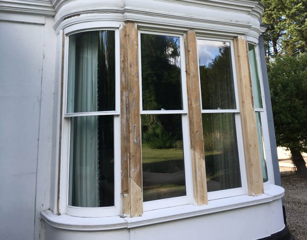 sash window spliced repairs