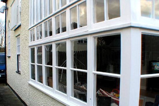 wooden conservatory after restoration