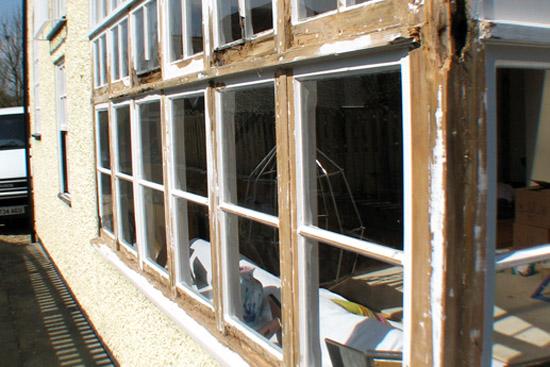 Timber frame conservatory repairs | before