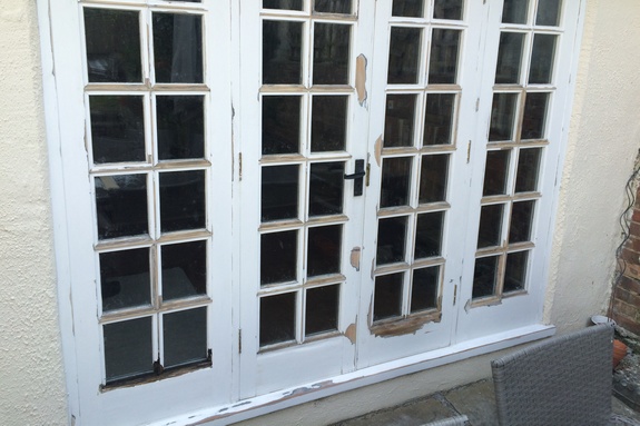 timber french doors frame repair