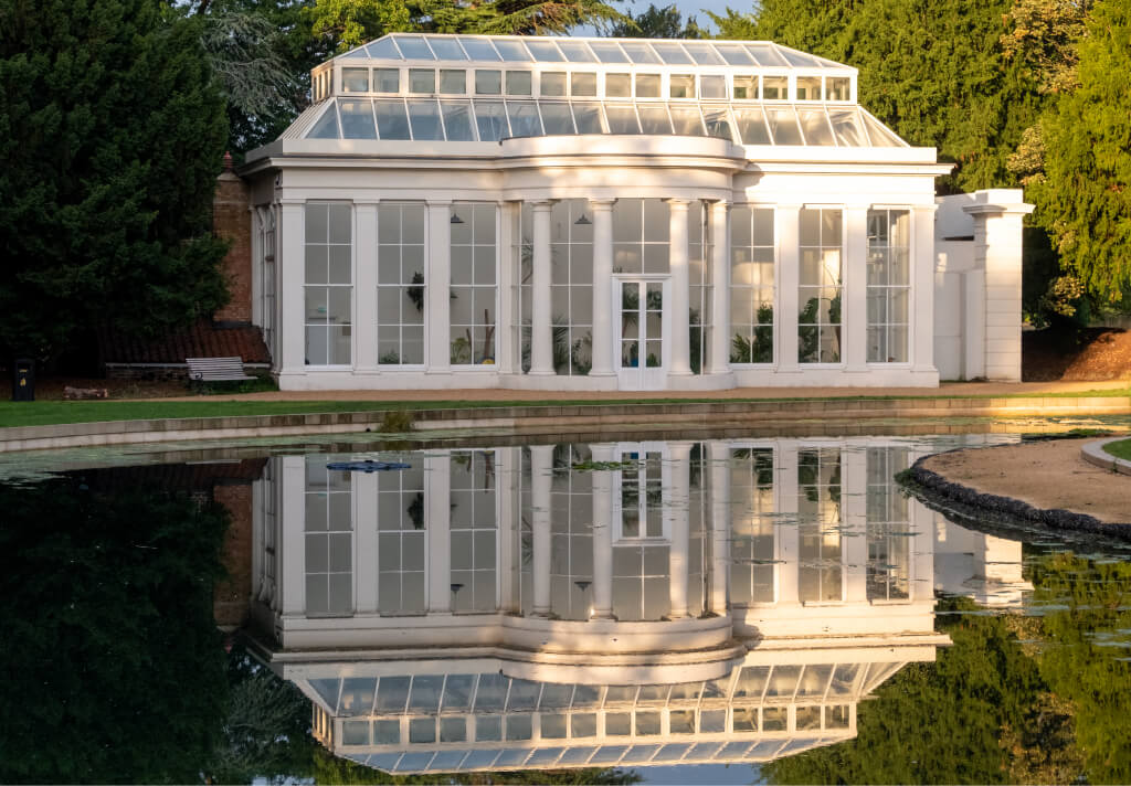 orangery with larger panes of glass