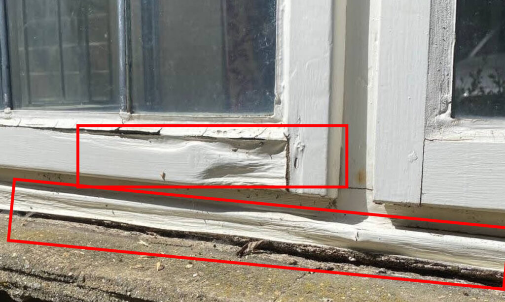 example of rotten windows timber frame