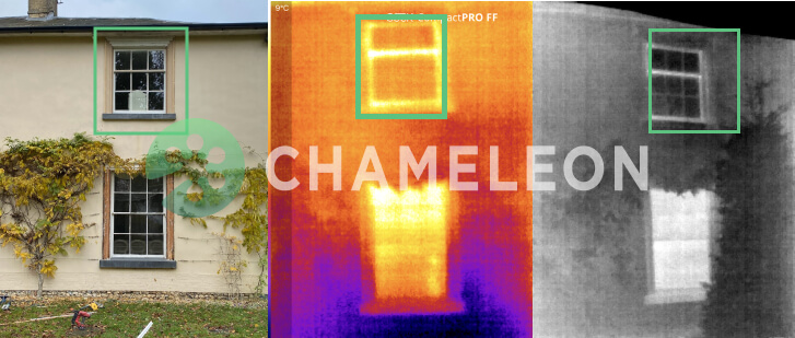 Heat-loss imaging of retrofitted and single glazed windows