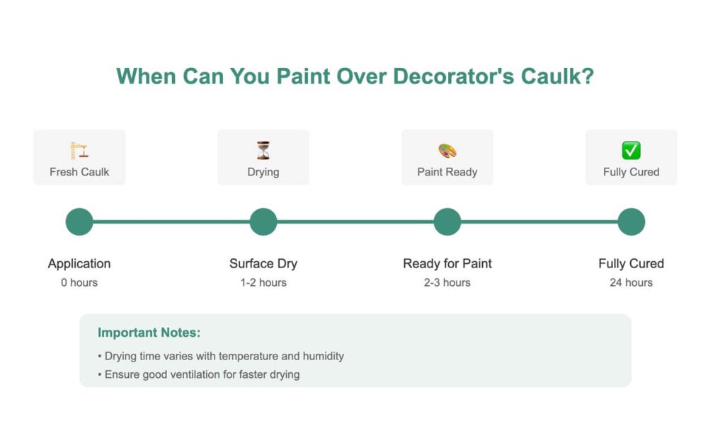 How long for decorators caulk to dry