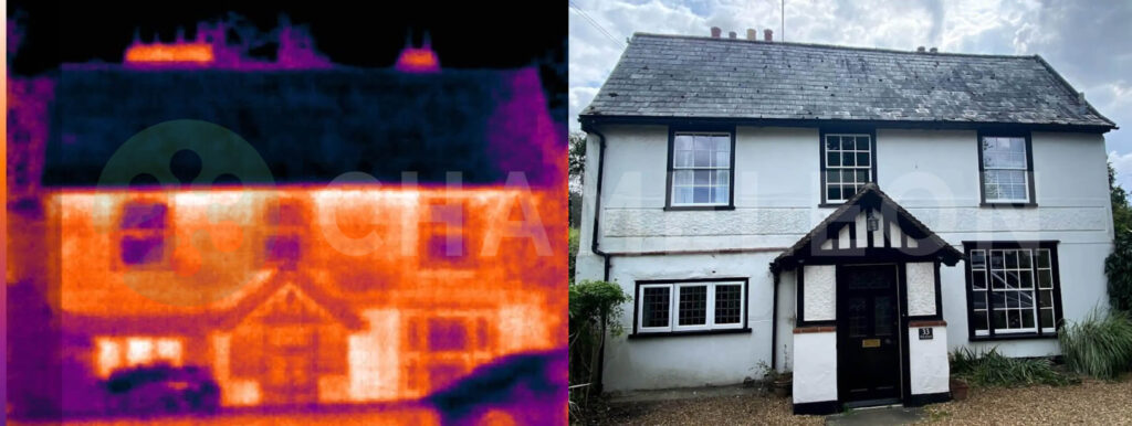 Thermal heat loss survey of retrofitted windows 