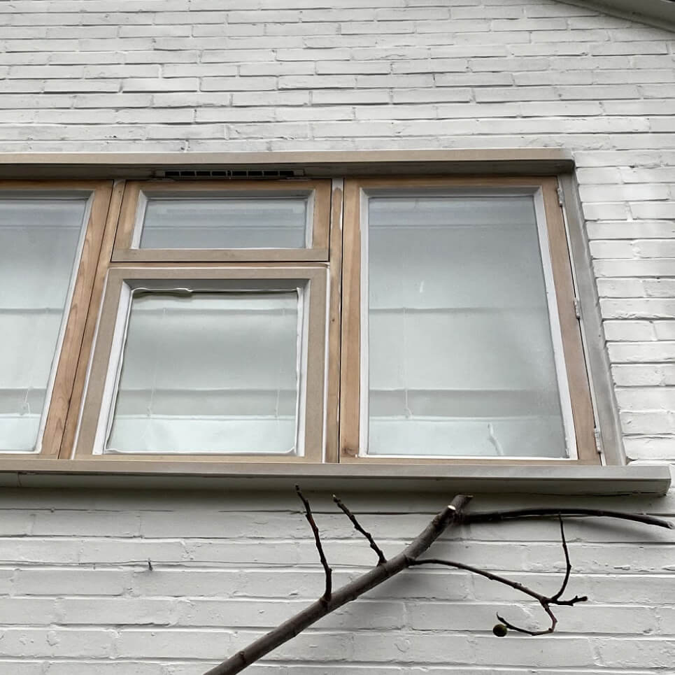 Wooden casement windows restoration