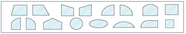 Specials shape double glazing units