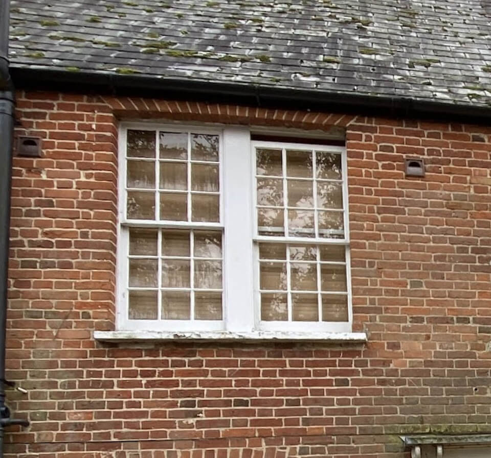 Coupled Georgian sash windows