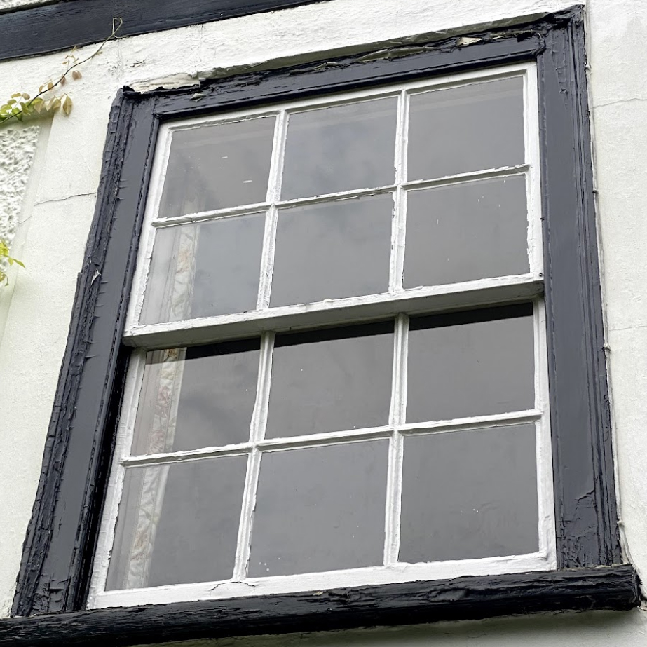 Sash window before and after full refurbishment | before