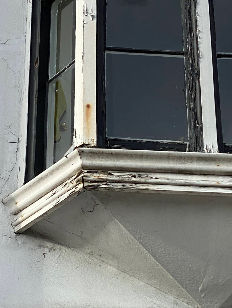 timber casement windows before restoration