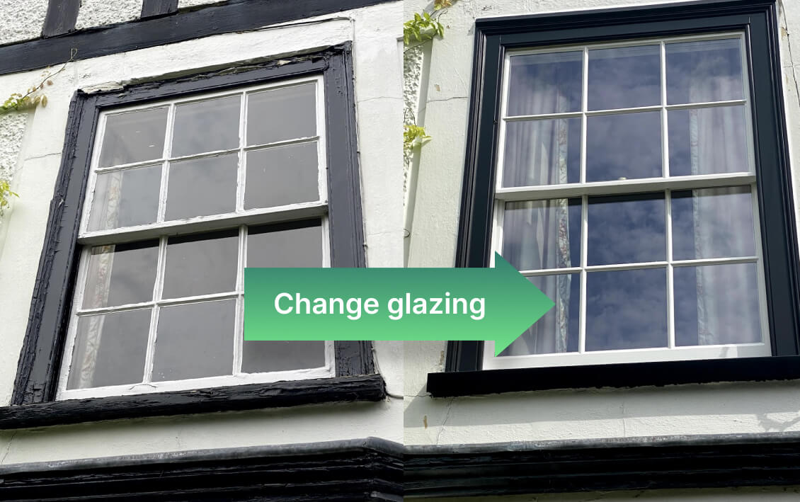 Retrofit single glazed windows for better energy efficiency