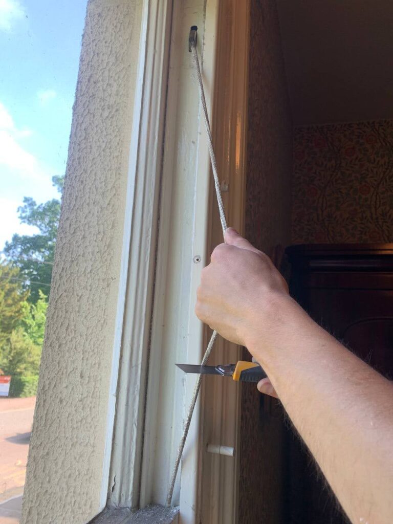 how to replace a sash window cord