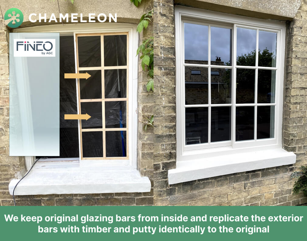 original georgian glazing bars preserved