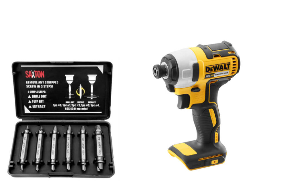 Impact Drivers and Damaged Screw Extractor Set