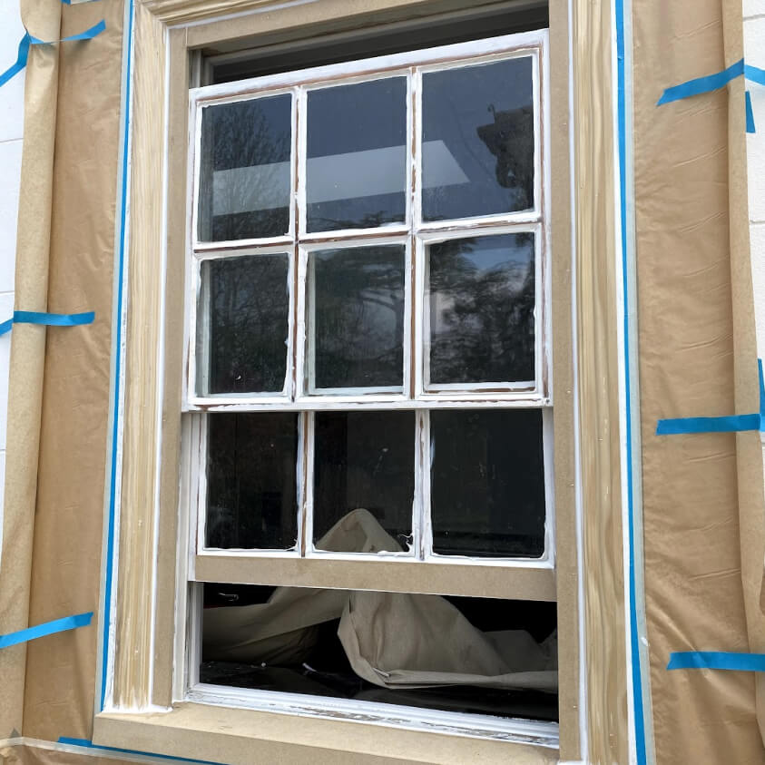 Sash window painting