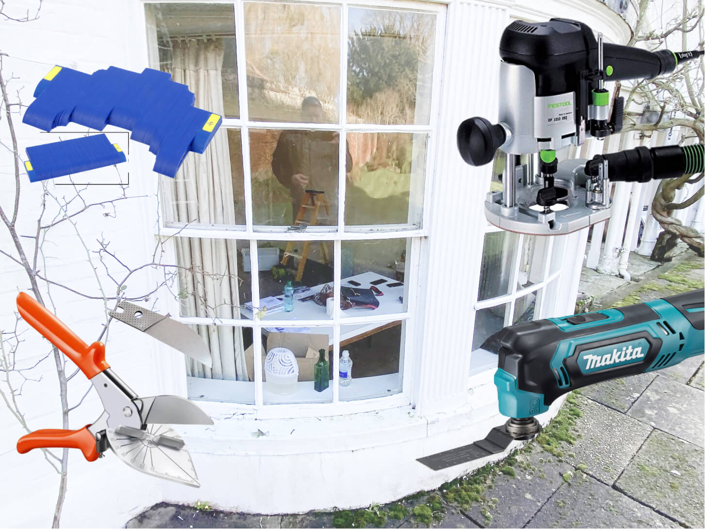 Tools & equipment used in timber windows restoration projects