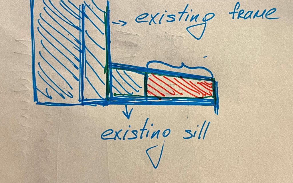 window sill extension plan