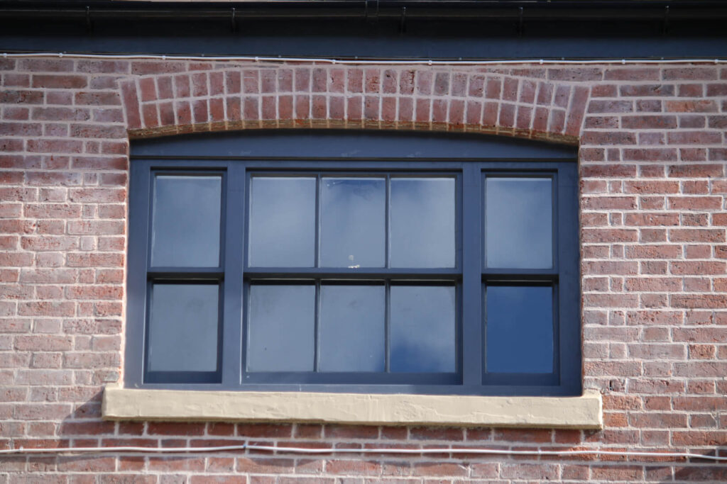black timber window