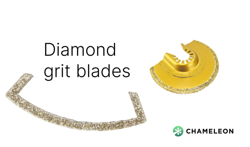 Diamond grit blades