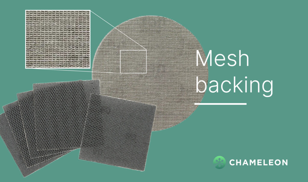 Mesh backing sandpaper