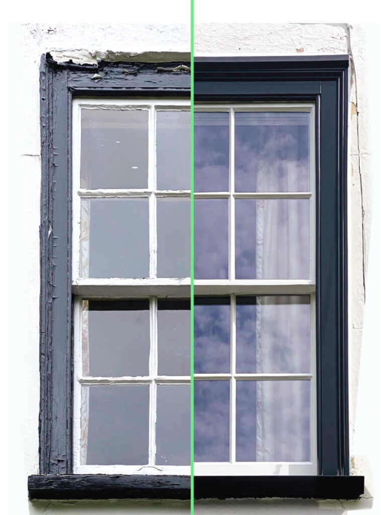 sash windows restoration while double glazing