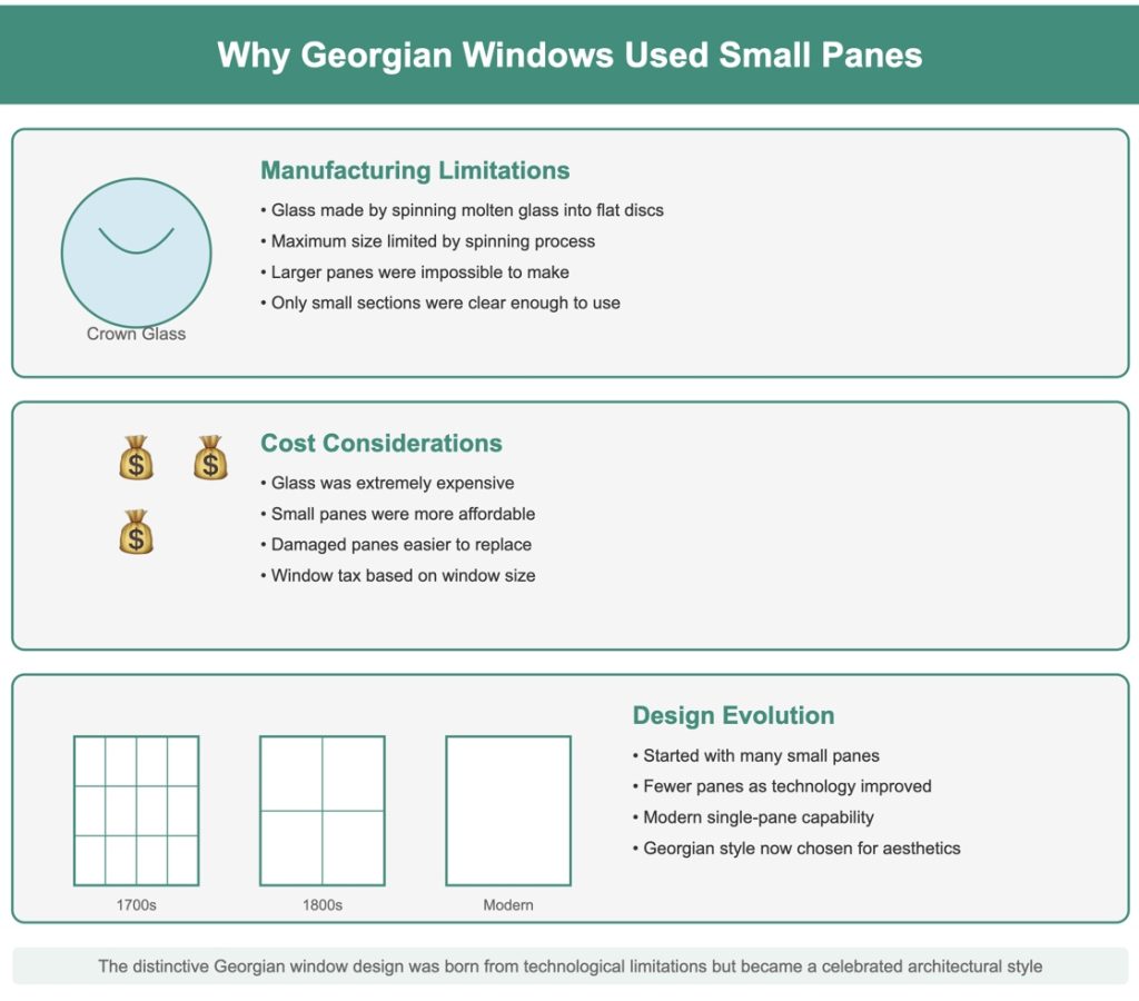 why georgian windows used small panes